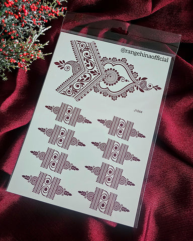 Temporary Henna tattoo –  J1064 ( Maroon)