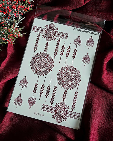 Temporary Henna tattoo – J124-045