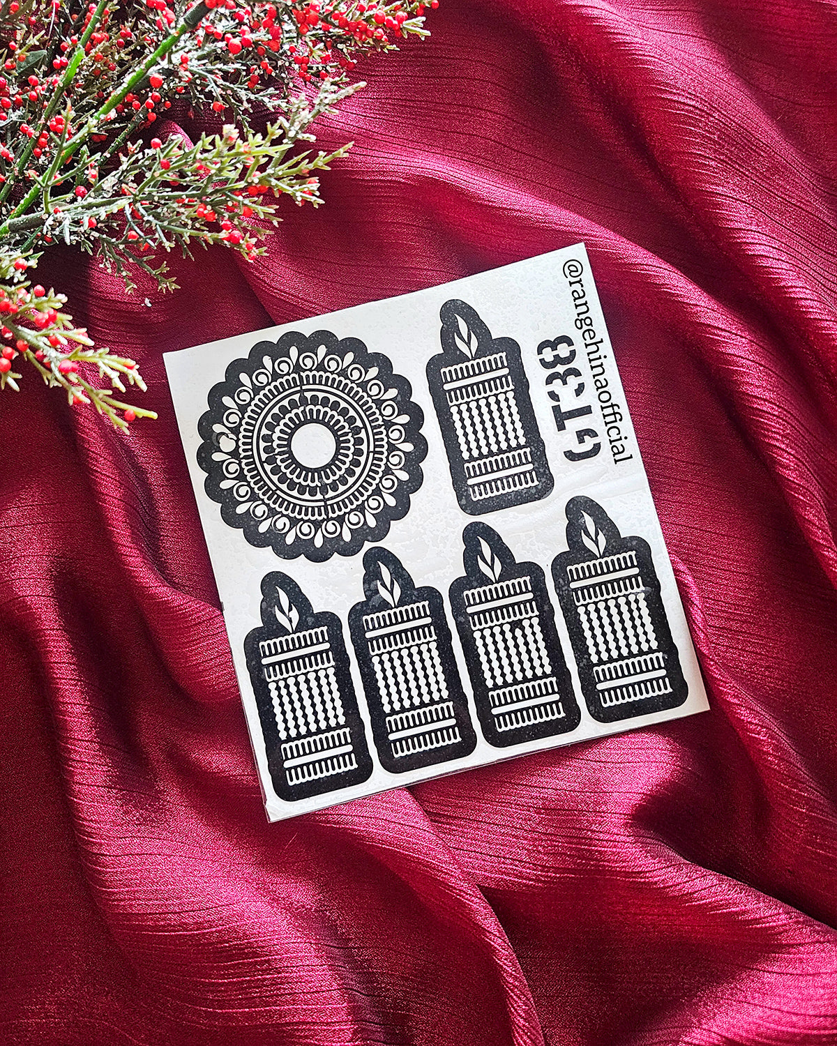 Reusable Henna Stencil – GT38