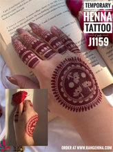 Temporary Henna tattoo – J1159