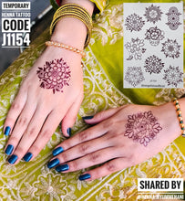 Temporary Henna tattoo - J1154 ( Maroon )
