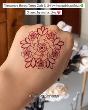 Temporary Henna tattoo - J1154 ( Maroon )